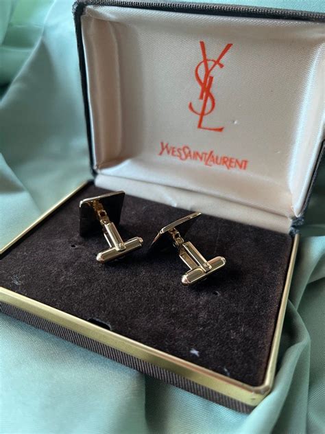 vintage ysl cufflinks|Ysl Cufflinks for sale .